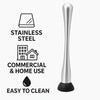 BAR BUTLER MUDDLER ST STEEL WITH BLACK NETTED HEAD, 220MM