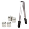 BAR BUTLER STAINLESS STEEL ICE CUBES 4PCS WITH TONG ST STEEL 5 PIECE SET
