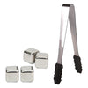 BAR BUTLER STAINLESS STEEL ICE CUBES 4PCS WITH TONG ST STEEL 5 PIECE SET