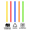 BAR BUTLER COLOURED PLASTIC STIRRERS 20PK, 165MM