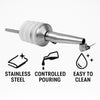 BAR BUTLER FREE FLOW POURER WITH CAP STAINLESS STEEL 2PK