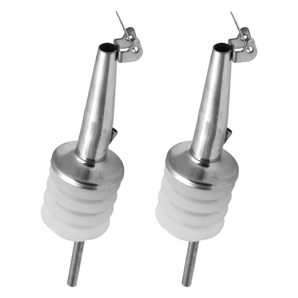 BAR BUTLER FREE FLOW POURER WITH CAP STAINLESS STEEL 2 PACK