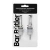 BAR BUTLER FREE FLOW POURERS WITH CAPS STAINLESS STEEL 2PK