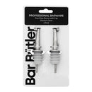 BAR BUTLER FREE FLOW POURER WITH CAP STAINLESS STEEL 2PK