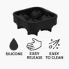 BAR BUTLER BLACK SILICONE 4 ICE SPHERE MOULD