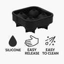 BAR BUTLER BLACK SILICONE 4 ICE SPHERE MOULD
