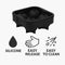 BAR BUTLER BLACK SILICONE 4 ICE SPHERE MOULD