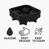BAR BUTLER BLACK SILICONE 4 ICE SPHERE MOULD