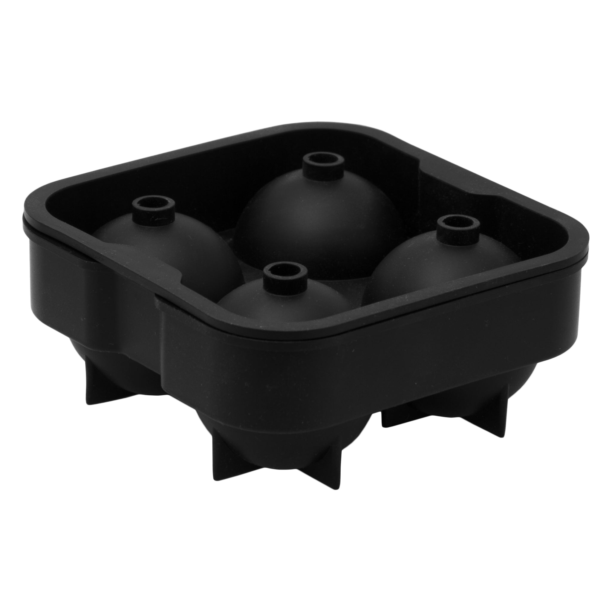 BAR BUTLER BLACK SILICONE 4 ICE SPHERE MOULD