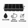 BAR BUTLER GREY SILICONE 15 ICE CUBES TRAY WITH COVER