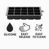 BAR BUTLER GREY SILICONE 15 ICE CUBES TRAY WITH COVER
