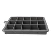 BAR BUTLER GREY SILICONE 15 ICE CUBES TRAY WITH COVER