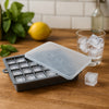 BAR BUTLER GREY SILICONE 24 ICE CUBES TRAY WITH COVER