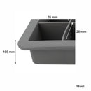 BAR BUTLER GREY SILICONE ICE CUBE (24) TRAY WITH LID