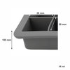 BAR BUTLER GREY SILICONE ICE CUBE (24) TRAY WITH LID