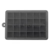 BAR BUTLER GREY SILICONE ICE CUBE (24) TRAY WITH LID, (195X125X25MM)