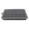 BAR BUTLER GREY SILICONE ICE CUBE (24) TRAY WITH LID, (195X125X25MM)