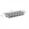 BAR BUTLER GREY SILICONE ICE CUBE (12) TRAY, (260X110X30MM)