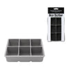 BAR BUTLER GREY SILICONE 6 JUMBO ICE CUBES TRAY