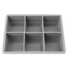 BAR BUTLER GREY SILICONE 6 JUMBO ICE CUBES TRAY