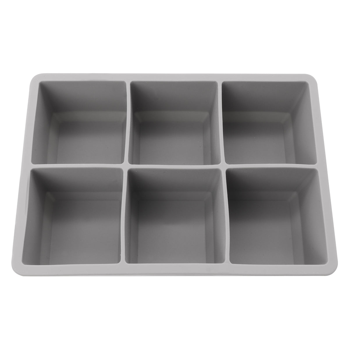BAR BUTLER GREY SILICONE 6 JUMBO ICE CUBES TRAY