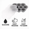 BAR BUTLER GREY SILICONE 10 ICE/BABY FOOD MOULDS WITH COVER