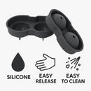 BAR BUTLER GREY SILICONE 2 LARGE BALLS ICE MOULD