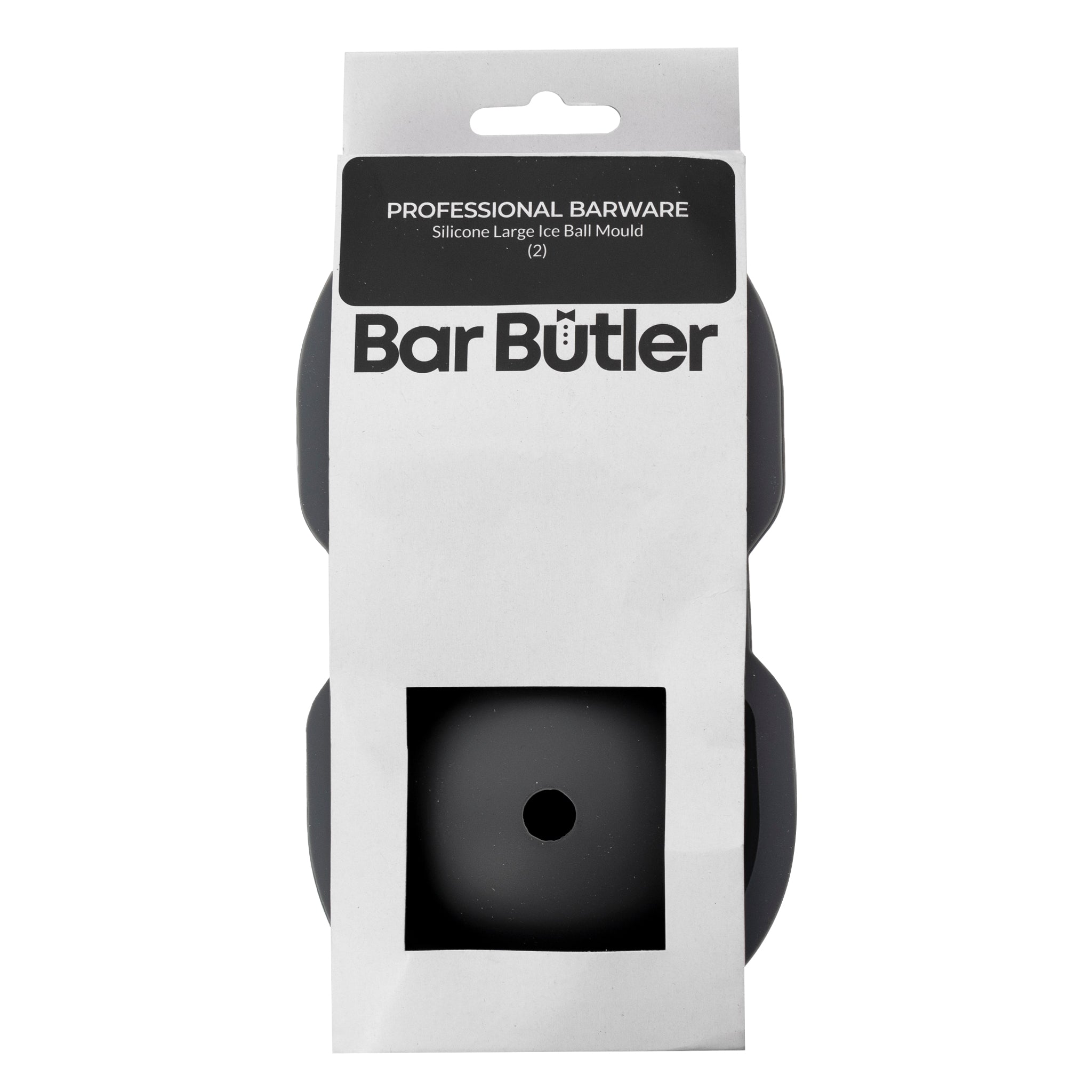 BAR BUTLER GREY SILICONE 2 LARGE BALLS ICE MOULD