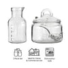 REGENT GLASS SUGAR BOWL 540ML & CREAMER 340ML WITH SPOON 3PCS SET