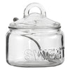 REGENT GLASS SUGAR BOWL 540ML & CREAMER 340ML WITH SPOON 3PCS SET