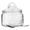 REGENT GLASS SUGAR BOWL 540ML & CREAMER 340ML WITH SPOON 3PCS SET