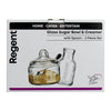 REGENT GLASS SUGAR BOWL 540ML & CREAMER 340ML WITH SPOON 3PCS SET