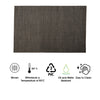 REGENT PLACE MATS WOVEN PVC NEW CAMEL/BLACK 4PK ROLL, 300X450MM