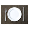 REGENT PLACE MATS WOVEN PVC NEW CAMEL/BLACK 4PK ROLL, 300X450MM