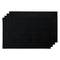 REGENT PLACE MATS WOVEN PVC BLACK WITH BORDER 4 PACK ROLL, 300xX450MM