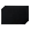 REGENT PLACE MATS WOVEN PVC BLACK WITH BORDER 4 PACK ROLL, 300xX450MM