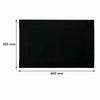 REGENT PLACE MATS WOVEN PVC BLACK WITH BORDER 4 PACK ROLL, 300xX450MM