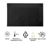 REGENT PLACE MATS WOVEN PVC BLACK WITH BORDER 4PK ROLL, 300xX450MM