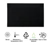 REGENT PLACE MATS WOVEN PVC BLACK WITH BORDER 4 PACK ROLL, 300xX450MM