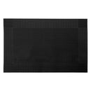 REGENT PLACE MATS WOVEN PVC BLACK WITH BORDER 4PK ROLL, 300xX450MM