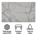 REGENT PLACE MATS WOVEN PVC SILVER MARBLE 4PK ROLL, 300X450MM