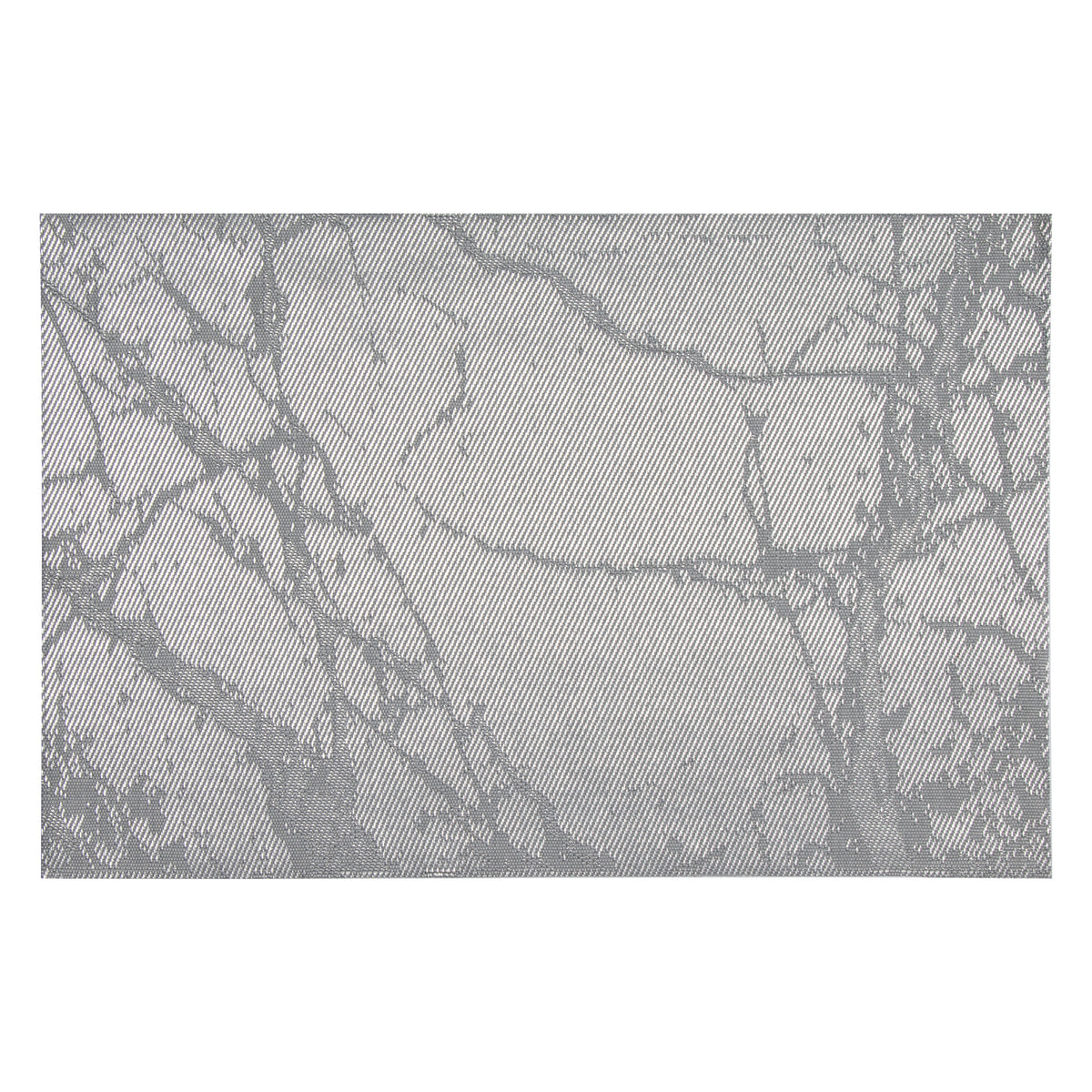 REGENT PLACE MATS WOVEN PVC SILVER MARBLE 4PK ROLL, 300X450MM