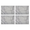 REGENT PLACE MATS WOVEN PVC SILVER MARBLE 4PK ROLL, 300X450MM
