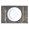 REGENT PLACE MATS WOVEN PVC GREY MARBLE 4PK ROLL, 300X450MM