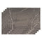 REGENT PLACE MATS WOVEN PVC GREY MARBLE, 4 PACK ROLL (300X450MM)