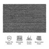 REGENT PLACE MATS WOVEN PVC & COTTON MOTTLED BLACK & WHITE 4PK ROLL, 300X450MM