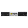 REGENT PLACE MATS WOVEN PVC BLACK WITH WHITE COTTON STRIPES 4PK ROLL, 300X450MM