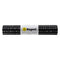 REGENT PLACE MATS WOVEN BLACK PVC WITH WHITE COTTON WEAVE STRIPES, 4 PACK ROLL (300X450MM)