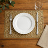 REGENT PLACE MATS PRESSED GOLD PVC 4PK ROLL, 300X450MM