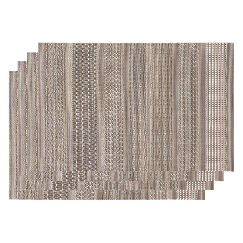 REGENT PLACE MATS WOVEN DESERT SAND PVC, 4 PACK ROLL (300X450MM)